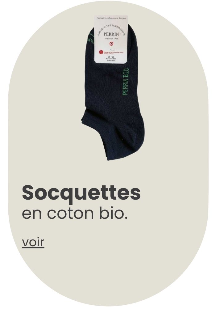 Chaussettes en coton bio pour Homme et Femme Made in France Lemahieu